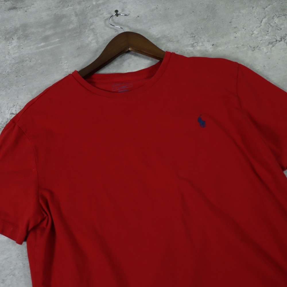 Polo Ralph Lauren Mens Red Short Sleeve Crewneck Pony Logo T-Shirt Size M